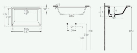 Раковина ISVEA Soluzione накладная 527*340*174 цвет белый 10SZ77053SV