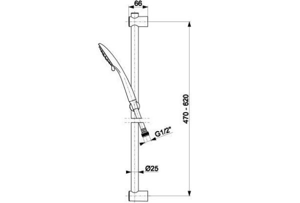 Душевой гарнитур Armatura Moza 841-365-81 black