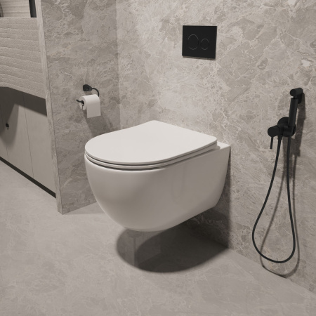 Унитаз подвесной Vincea Tornado Evo VT1-34ST, цвет белый, ультратонкое soft-close сиденье