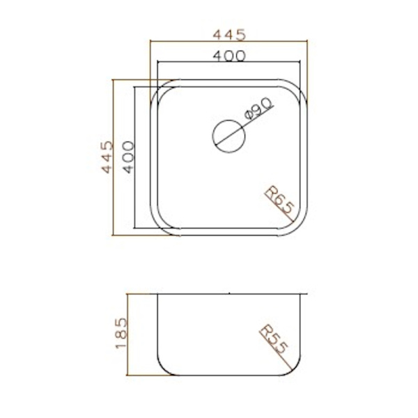Кухонная мойка Grandex Aqua Select 2003332, медь