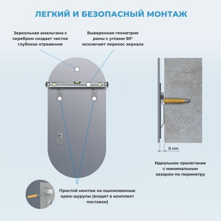 Зеркало Wellsee 7 Rays' Spectrum 172201430