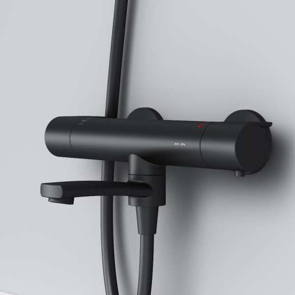 F85A50022 X-Joy, Смеситель для ванны и душа AM.PM с термостатом, черный