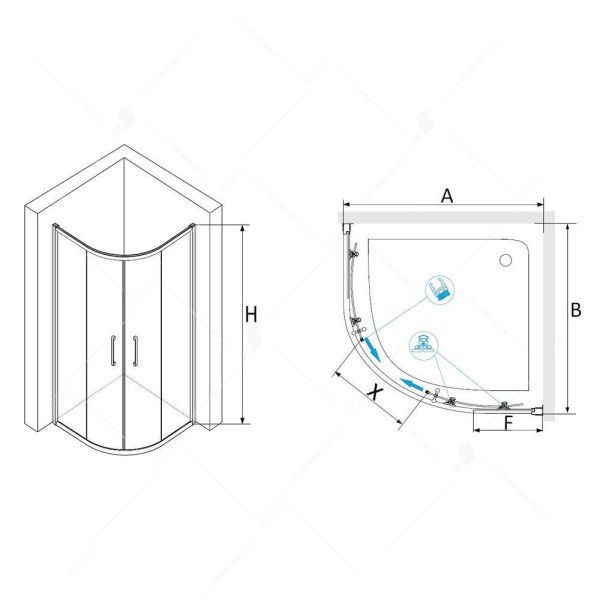 Душевой уголок RGW PA-51 02085100-11 100х100х190 см, хром
