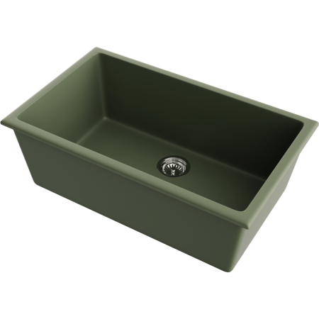 Кухонная мойка Omoikiri Okinoshima 76-U/I-OL Natceramic/olive 4997147