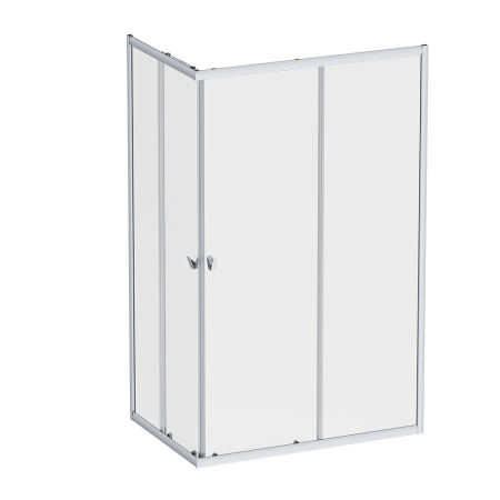 W87G-403-12080-MT Sunny Душевое ограждение AM.PM прямоугольное, раздвижн двери 120x80 серебро,стекло прозрачн