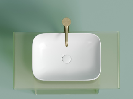 Умывальник чаша накладная прямоугольная Ceramicanova Element 500*359*145мм, белый матовый, CN6055MW