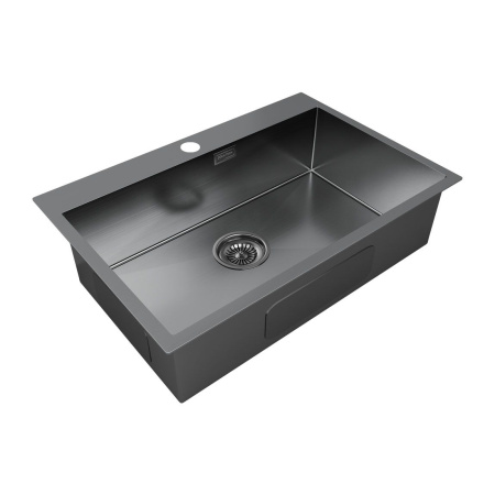 Мойка Paulmark KRONER 75 PM217551-GM 510х750х200 мм, нержавеющая сталь, вороненая сталь