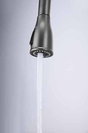 Смеситель для кухни Paulmark LANGE La214212-GM, вороненая сталь