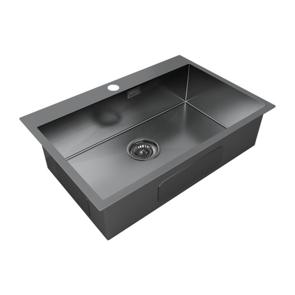 Мойка Paulmark KRONER 75 PM217551-GM 510х750х200 мм, нержавеющая сталь, вороненая сталь