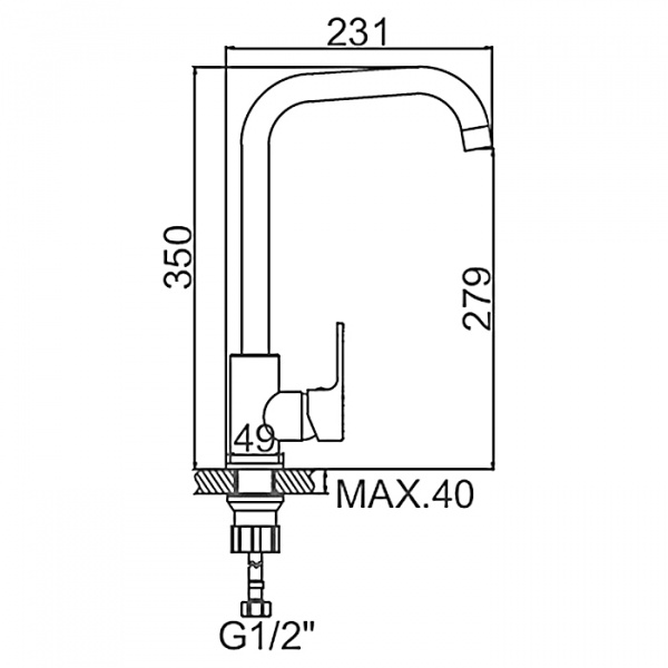 Смеситель для мойки Ledeme H77 L4177