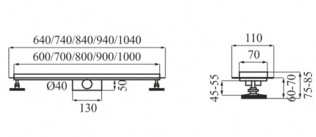 Душевой трап Calani Linea360 chrom 90 CAL-G0032