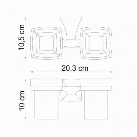 Подстаканник двойной WasserKRAFT Wern K-2528D