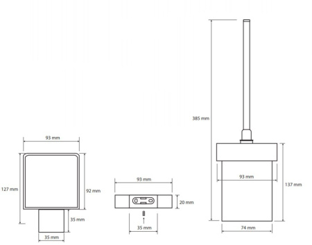 Ершик настенный Bemeta NERO 135013010