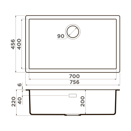 Кухонная мойка Omoikiri Yamakawa 75-Integra-DO Artceramic/deep ocean 4997273