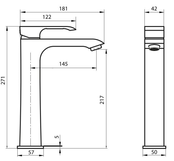 Смеситель для умывальника Ahti Rauma RM202001