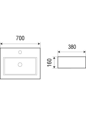 Раковина накладная WeltWasser WW SK ELBACH 2003