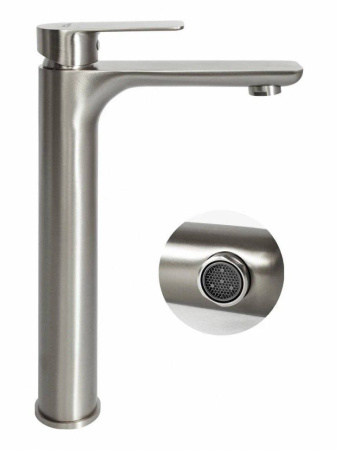 Cмеситель для раковины Высокий Hansberge H2099 Никель