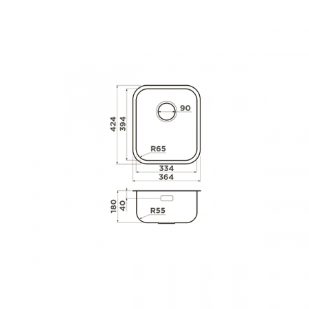 Кухонная мойка Omoikiri Omi 36-U/I-IN нержавеющая сталь 4993485