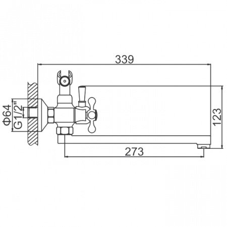 Смеситель для ванны Ledeme H19 L2319