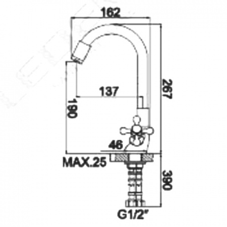 Смеситель для мойки с гибким изливом Ledeme L1319-3