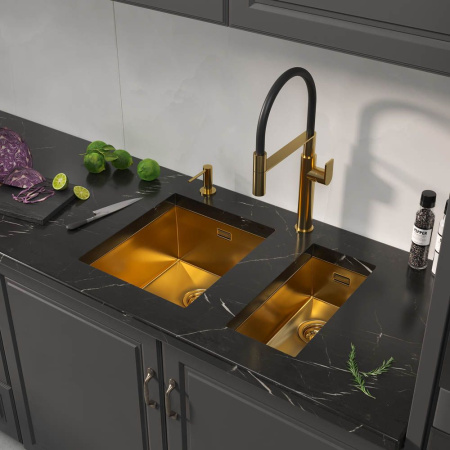 Кухонная мойка Reflexion Como RX2022GD брашированное золото