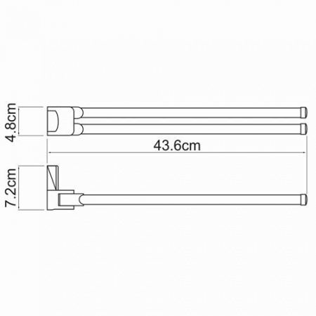 Держатель полотенец двойной WasserKRAFT Leine K-5031