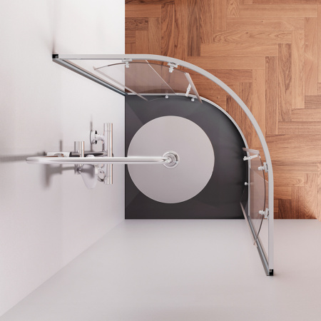 W88G-205-080MT64 X-Joy Twin Slide,  Душевое ограждение AM.PM без  поддона, 80x80, профиль мат хром