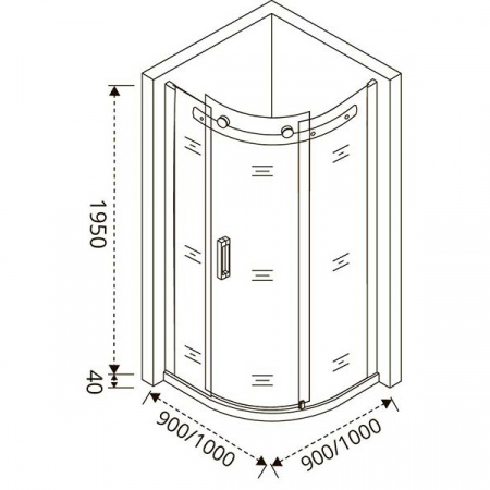 Душевой уголок Good Door GALAXY R-90-C-B