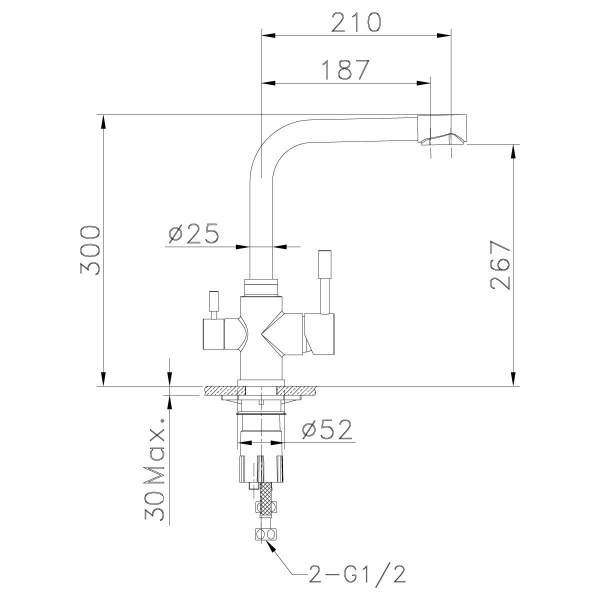 Смеситель Lemark Expert LM5061S для кухни с подключением к фильтру с питьевой водой