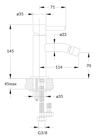 Смеситель для биде OMNIRES Y Y1220GL