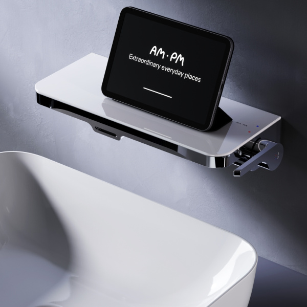 F8F72700 Func Встраиваемый смеситель на раковину АМ.РМ с полкой и каскадным изливом, хром