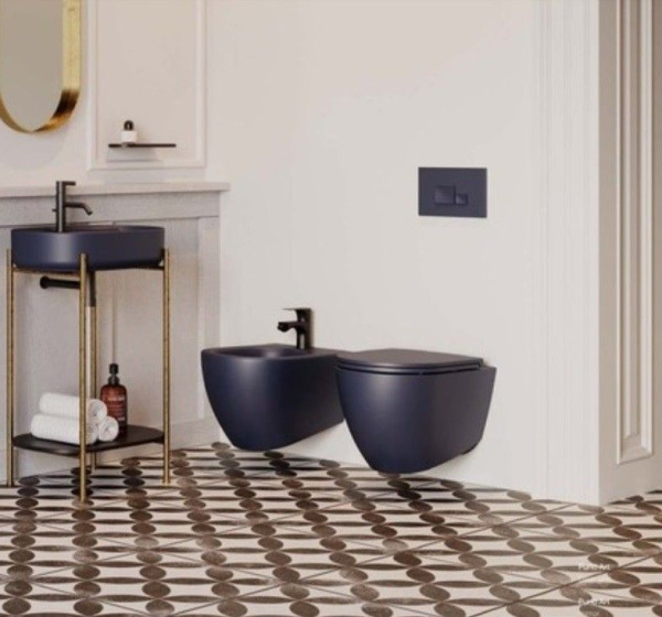 Унитаз ISVEA Infinity подвесной 365*530*400 -синий матовый 10NF02001SV-2Z