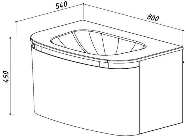 Умывальник Belux Темза ТЕ-800 , белый
