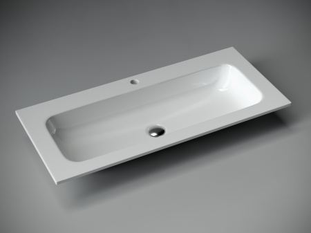 Умывальник накладной прямоугольный Ceramicanova Element 1010*457*137мм, белый, CN7013