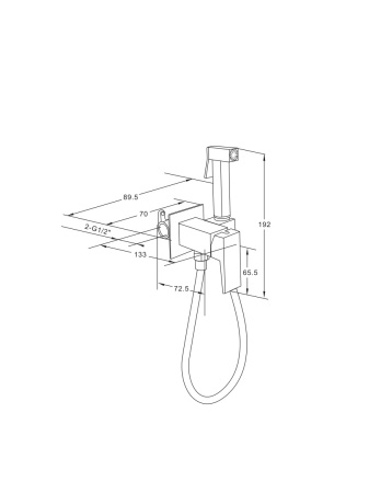 Смеситель встраиваемый Roxen Caspia 500960-CH с гигиеническим душем