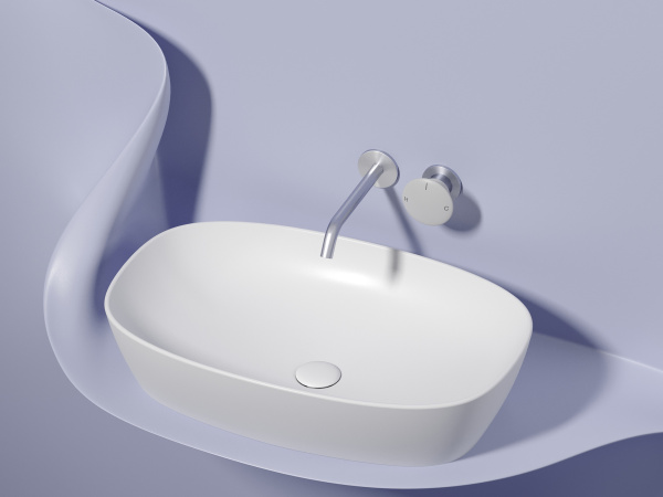 Умывальник чаша накладная овальная Ceramicanova Element 600*380*138мм, Белый матовый, CN6049MW