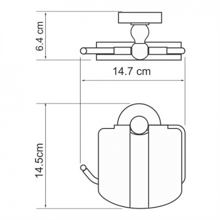 Комплект аксессуаров для ванной комнаты WasserKRAFT Diemel (щетка, держатель)