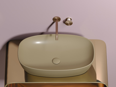 Умывальник чаша накладная овальная Ceramicanova Element 600*380*138мм, Капучино матовый, CN6049MC