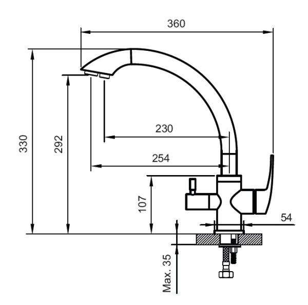 Смеситель для мойки Ahti Kemi KM803015