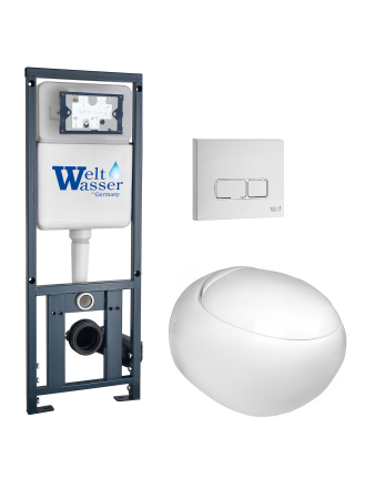 Комплект инсталляции с унитазом Weltwasser MARBERG 410 + JECKENBACH 004 GL-WT + MAR 410 SE GL-WT