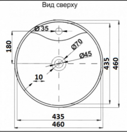 Раковина накладная CeramaLux 9008B