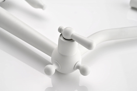 Смеситель для кухни Paulmark RETRO Re213226-431, белый матовый полностью