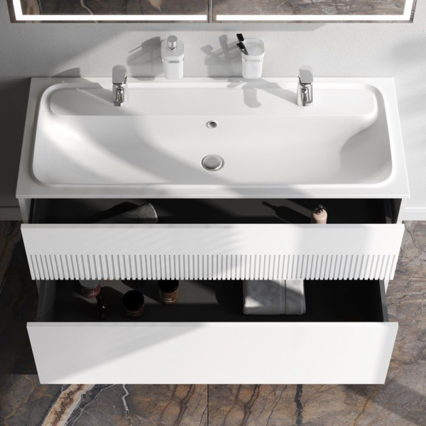 M8FFUX1202WM Func База под раковину AM.PM (push-to-open), 120 см, цвет белый матовый