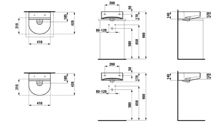 Умывальник Laufen Sonar 8153414001091 41x42x17