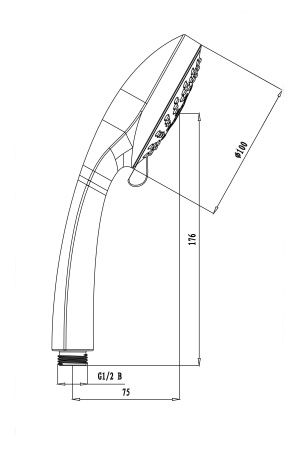 Лейка душевая Lemark LM0125C, 5-функциональная