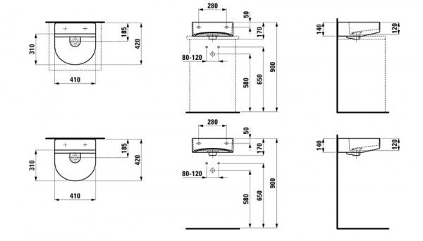 Умывальник Laufen Sonar 8153414001091 41x42x17