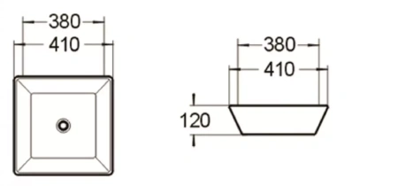 Раковина SantiLine SL-1014 41х41 белая