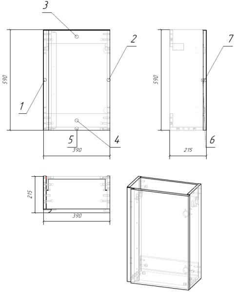 Тумба под умывальник Cersanit Moduo 40 SB-SZ-MOD-MO40/Wh белый