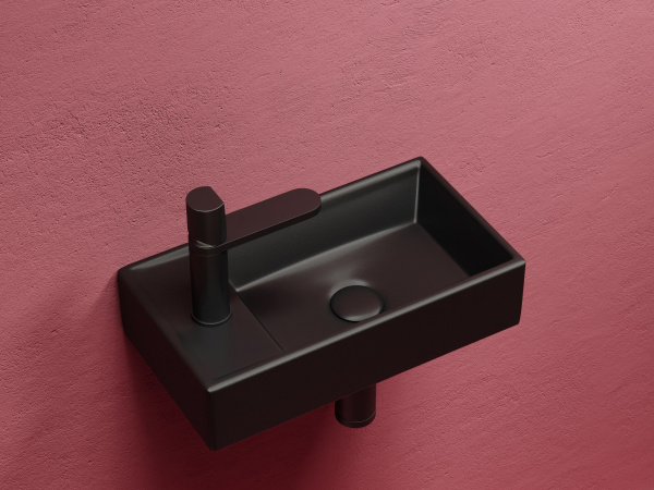 Умывальник подвесной прямоугольный Ceramicanova Element 407*217*100, черный матовый, CN6051RMB