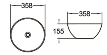 Раковина SantiLine SL-1040 36х36 белая